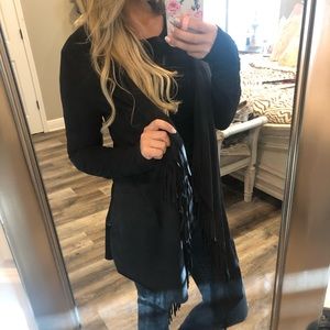 Boutique Black Suede pull over